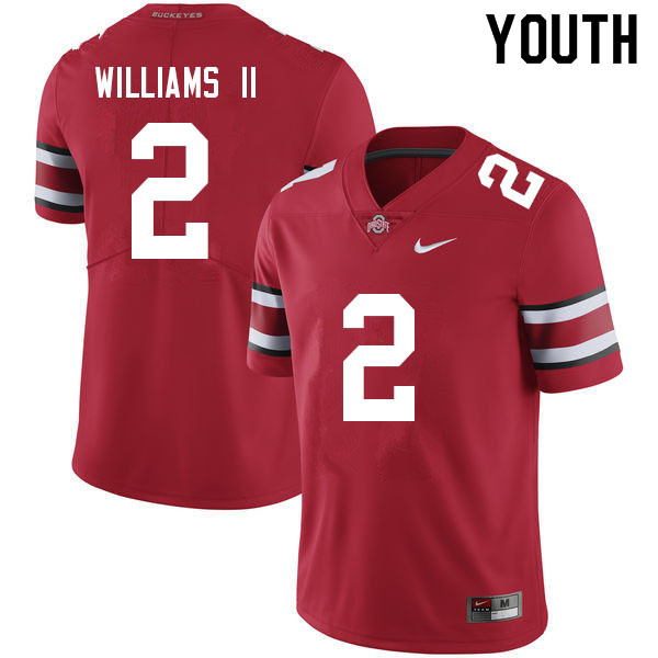Ohio State Buckeyes Kourt Williams II Youth #2 Red Authentic Stitched College Football Jersey
